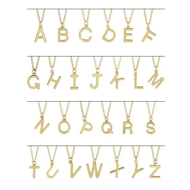 Initial A Dangle Necklace Sterling Silver 18" Chain