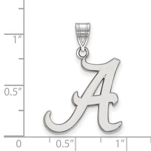 Sterling Silver LogoArt University Of Alabama Large "A" Pendant