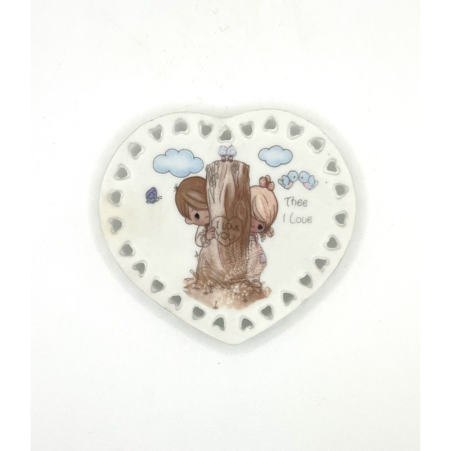 Precious Moments Porcelain Plate Thee I Love
