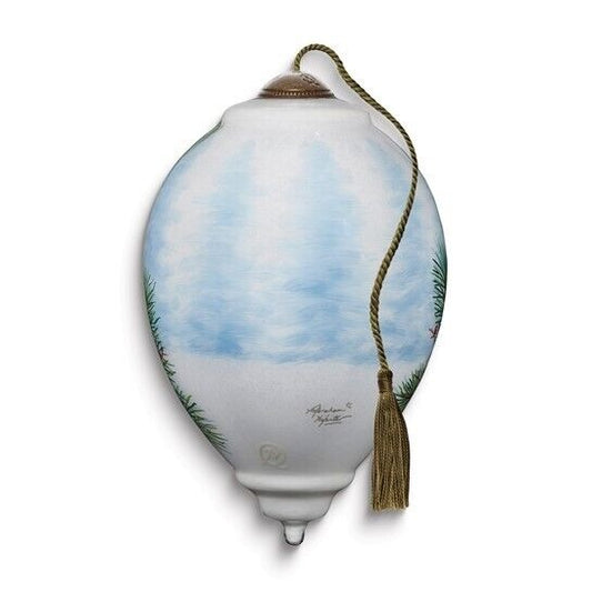 Neqwa Art Faith Comes From What is Heard Hand-painted Glass Ornament
