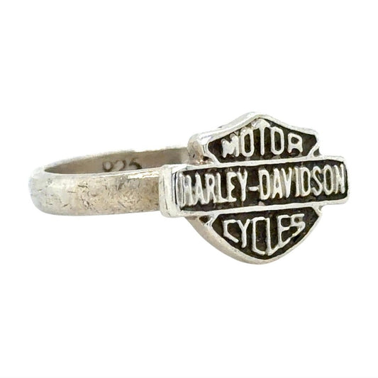 Vintage Harley-Davidson Motorcycles Sterling Silver Ring 3.4g Size 6.25