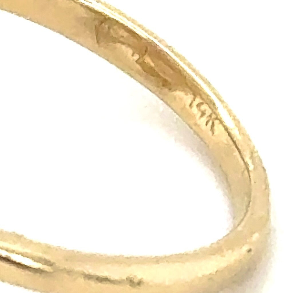 3.14ct Pink Tourmaline with Diamond Accent 14k Yellow Gold Ring 3.6g Size 5.5