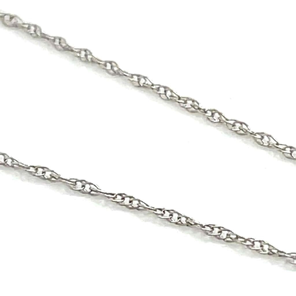 1/4ctw Diamond Heart Pendant with 18 inch Chain 10k White Gold 1.8g