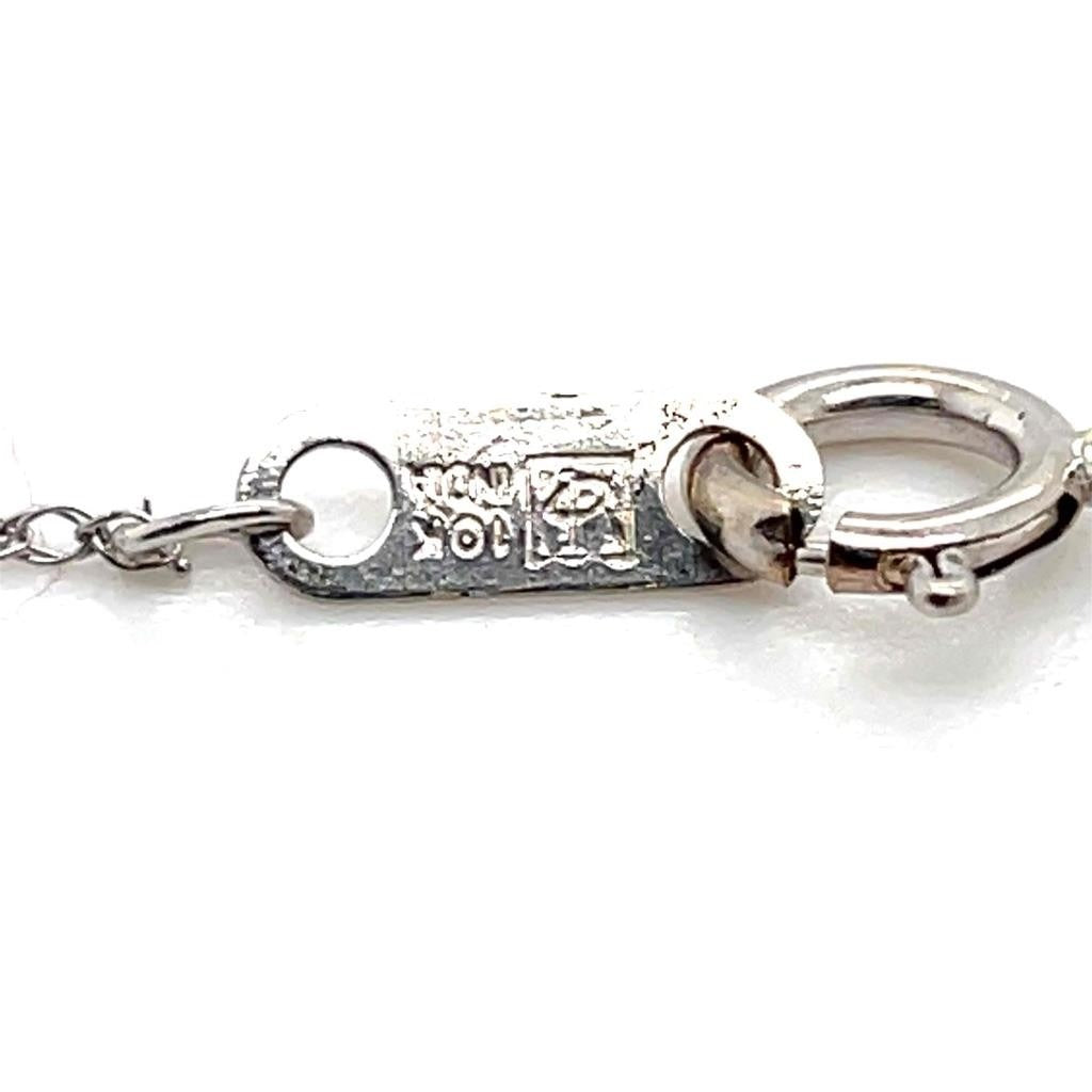 1/4ctw Diamond Heart Pendant with 18 inch Chain 10k White Gold 1.8g