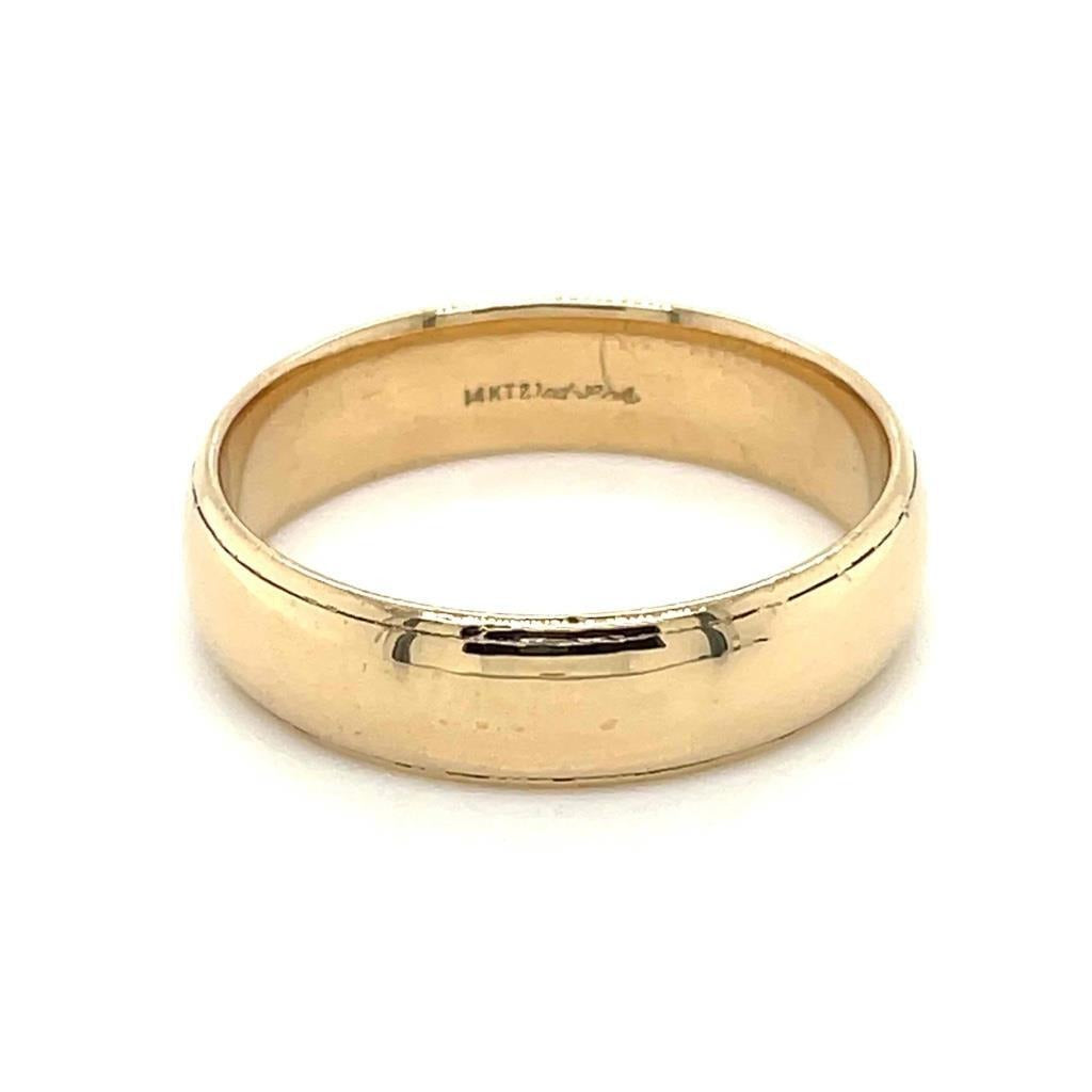 6.2mm Wedding Band Ring 14k Yellow Gold 8.7g Size 10