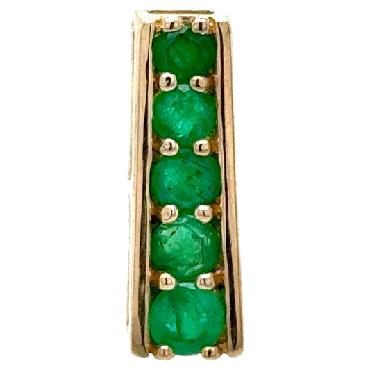 10k Yellow Gold Emerald Journey Pendant 1.6g