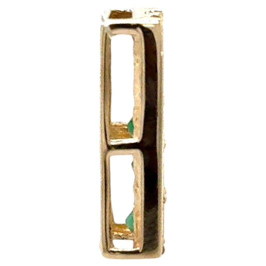 10k Yellow Gold Emerald Journey Pendant 1.6g