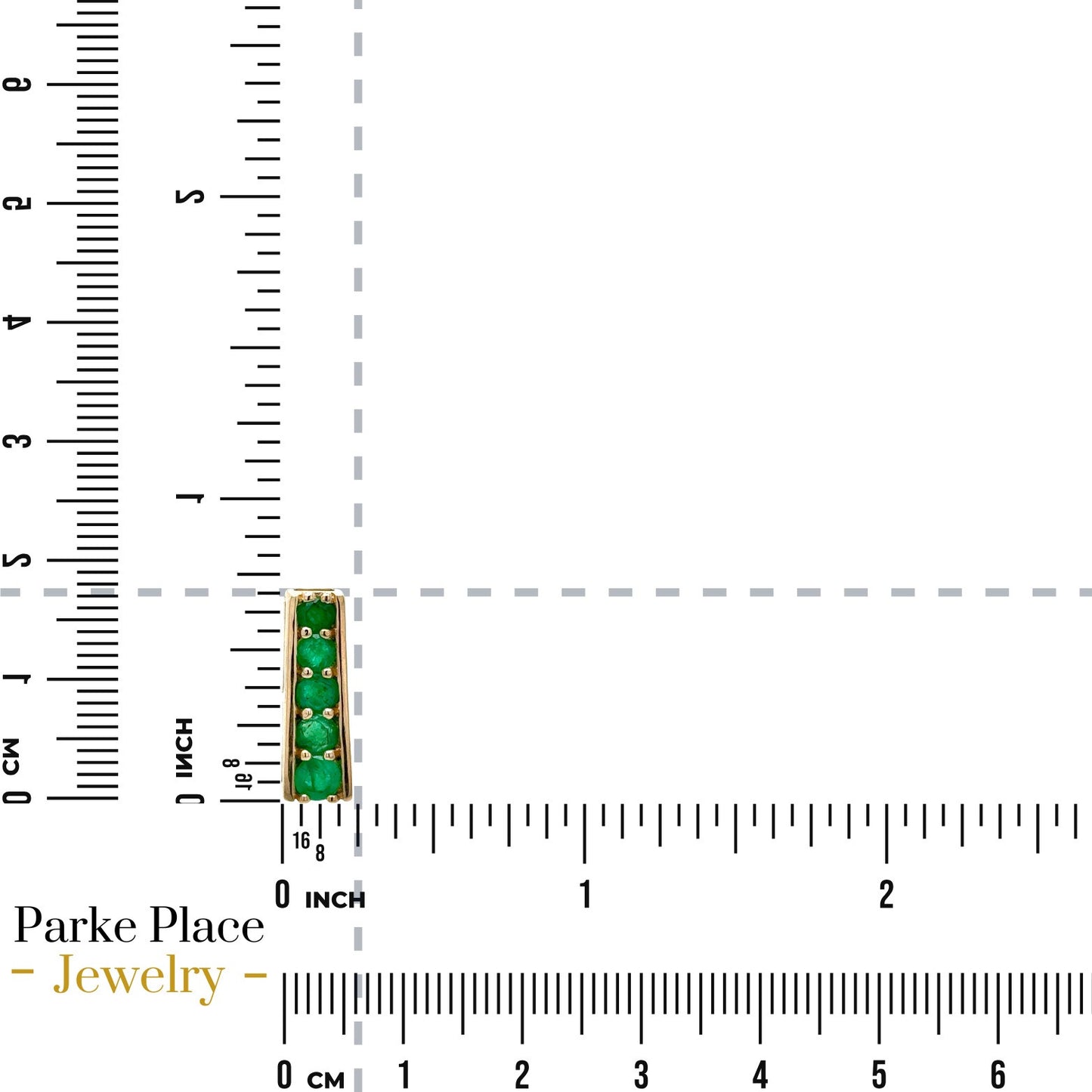 10k Yellow Gold Emerald Journey Pendant 1.6g