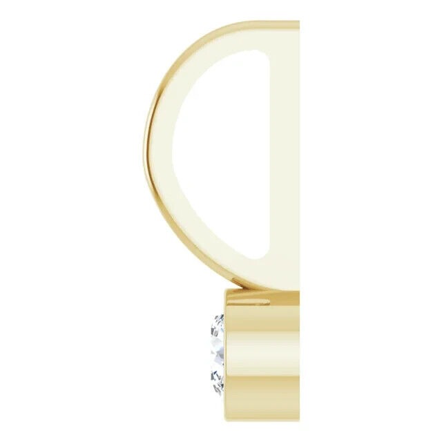 14K Yellow Gold 1/10 CT Diamond Charm Pendant