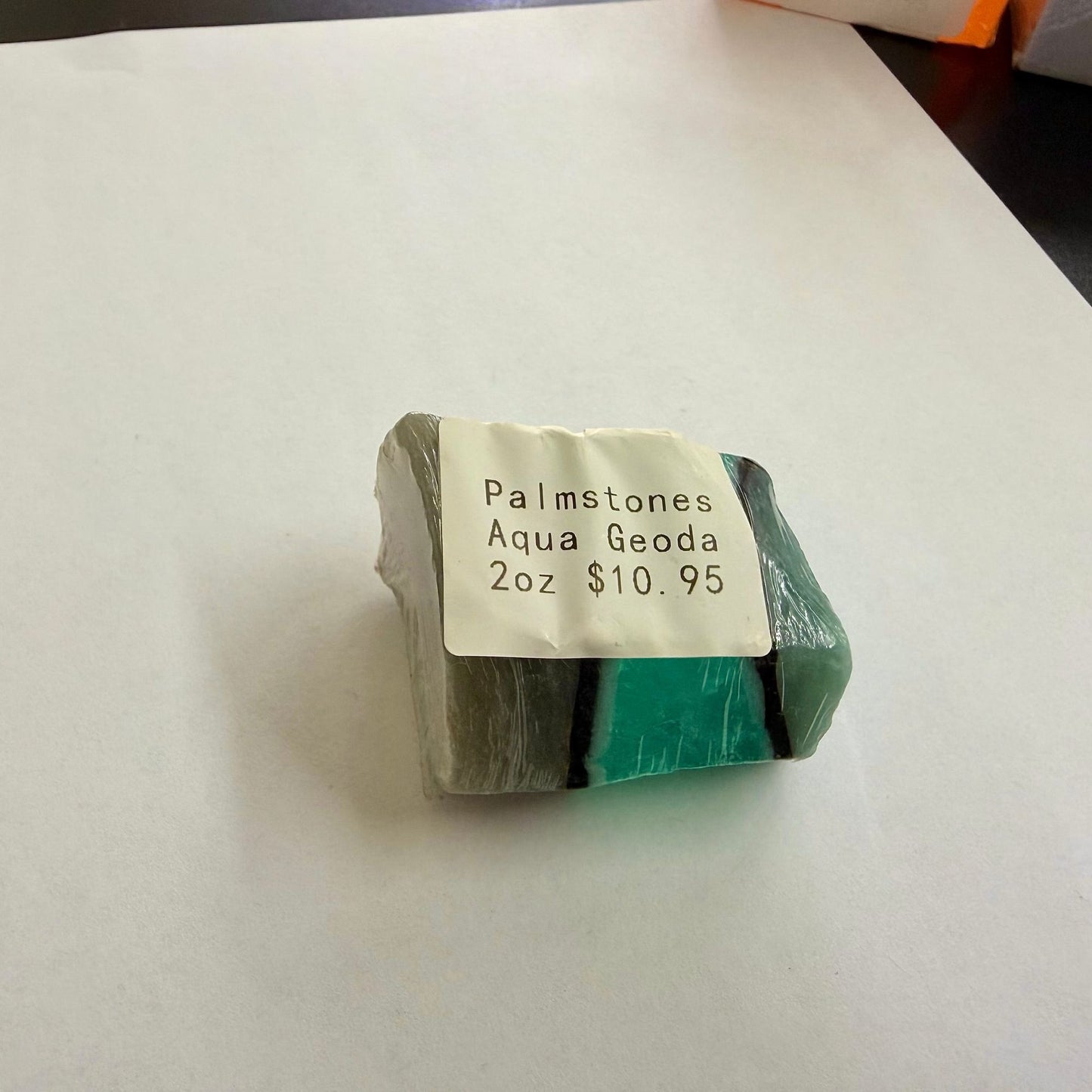 SoapRocks Palmstones Aqua Geoda Vegan Soap Bar 2oz Handcrafted USA