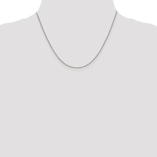 Sterling Silver Rhodium-Plated .9mm Box Chain 18" Necklace