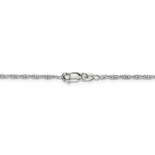 Sterling Silver 1.6mm Oval Fancy Rolo Chain 18 inch