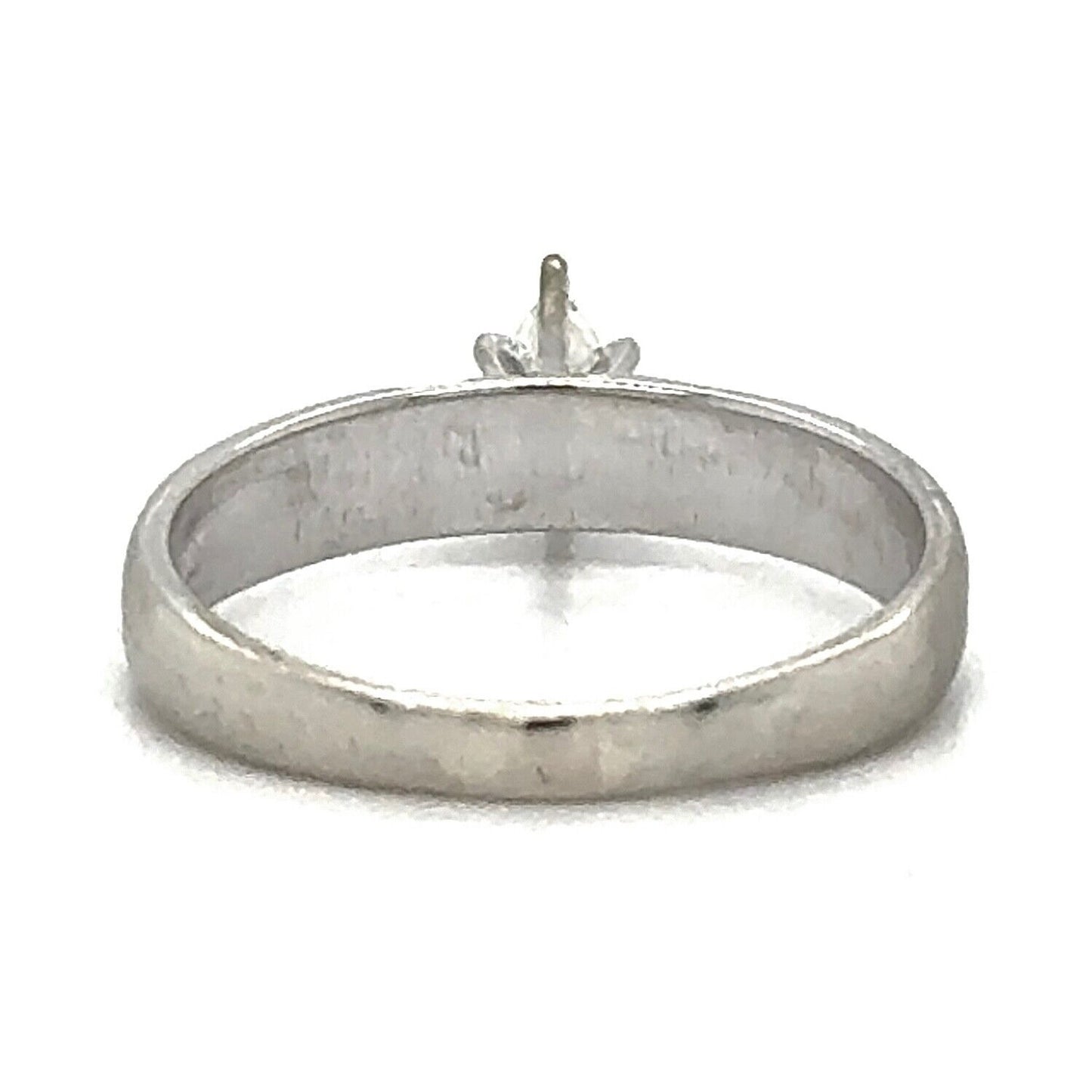1/5ct Diamond Marquise Solitaire 10k White Gold Engagement Ring 2.6g Size 7.75