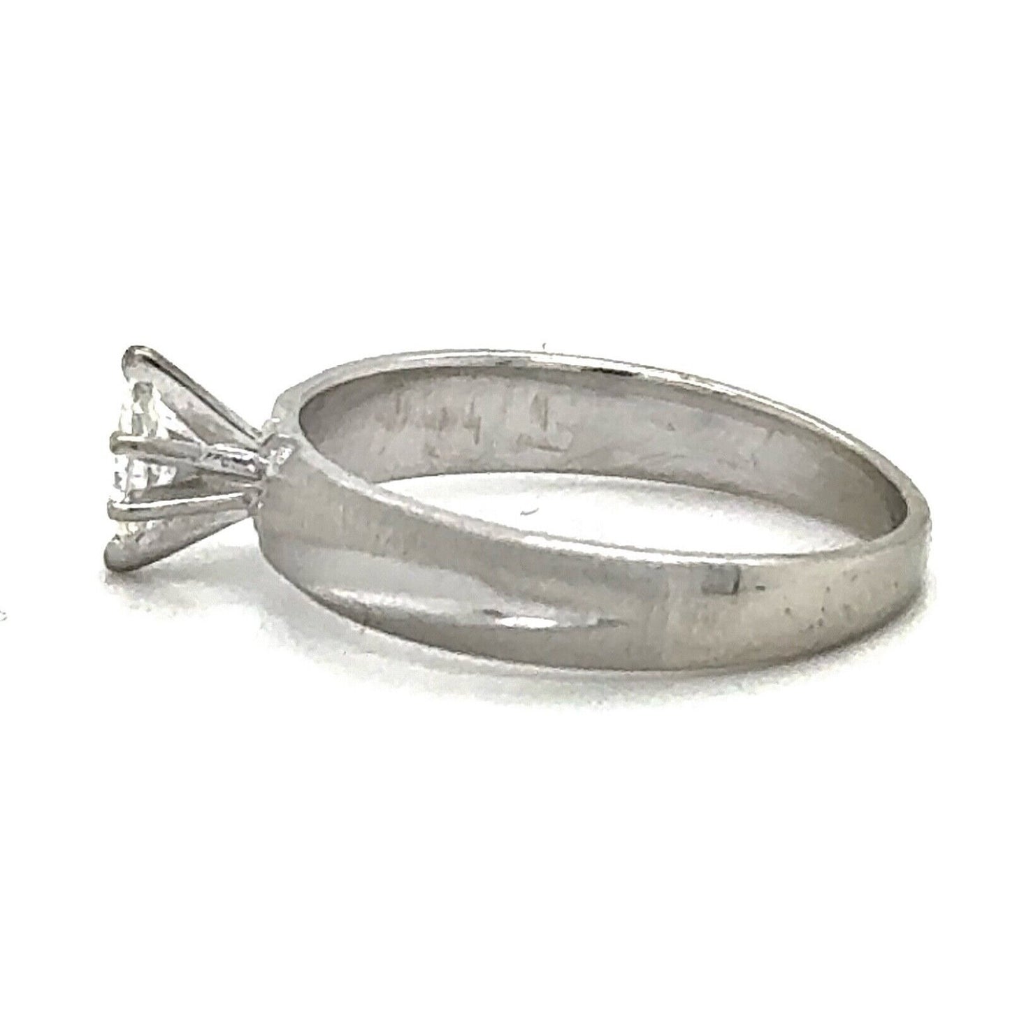 1/5ct Diamond Marquise Solitaire 10k White Gold Engagement Ring 2.6g Size 7.75