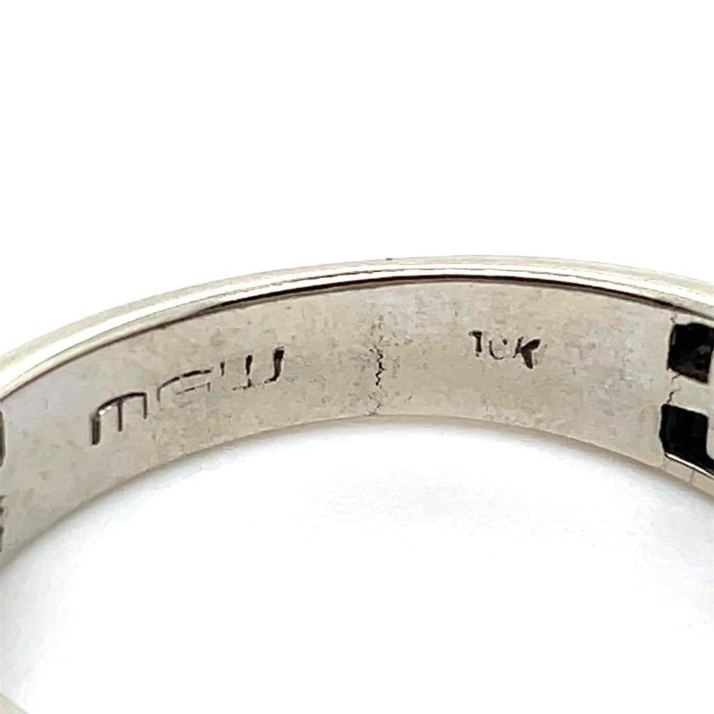 Mens 1/2 ctw Diamond Band Ring REAL Solid 10 k White Gold 3.7 g Size 8.25