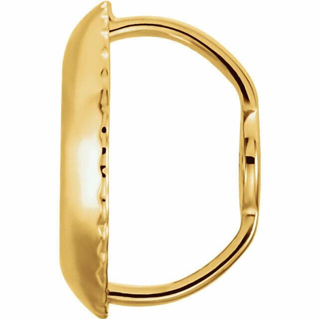 14K Yellow Gold Threaded Earring Back with 6.3 mm Pad