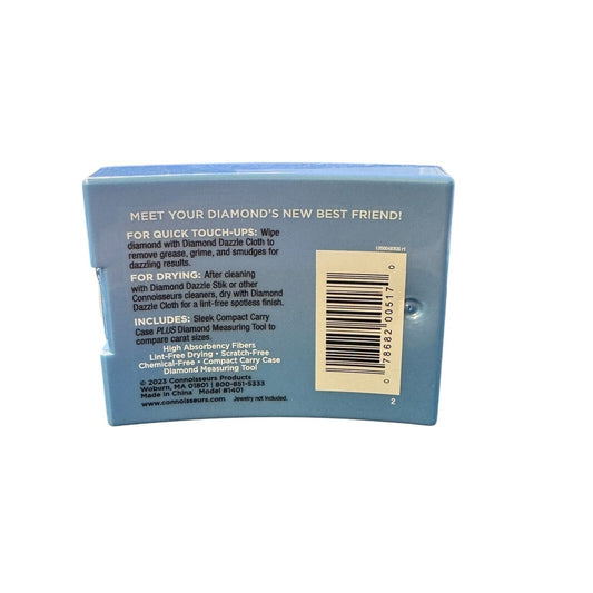 CONNOISSEURS Jewelry Cleaner Diamond Dazzle Polishing Cloths 2- 7in x8in
