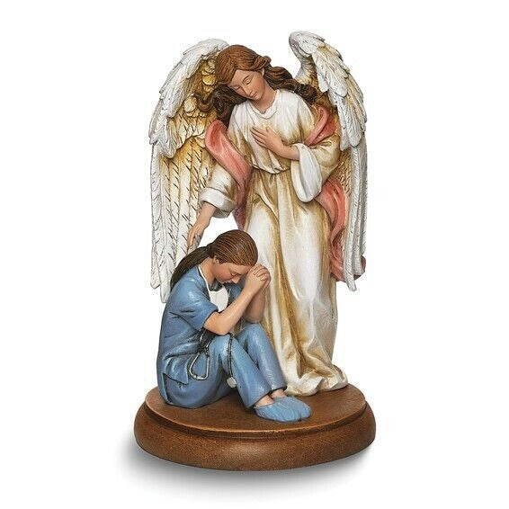 Joseph's Studio Guardian Angel Female Healthcare Worker Stone Resin Figurine