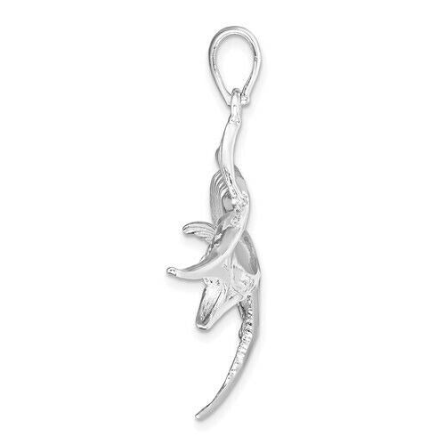 Sterling Silver Marlin Fish Pendant Charm 925