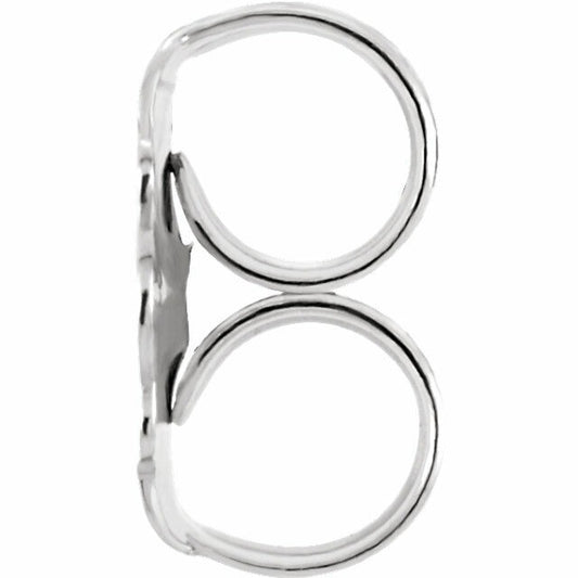 14K White Gold Ultra-Lightweight Friction Earring Back with 4.2 mm Pad
