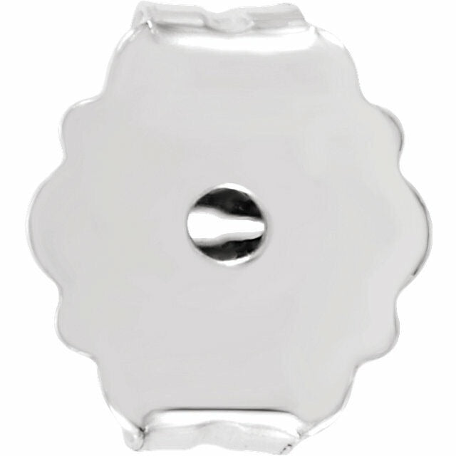 14K White Gold Ultra-Lightweight Friction Earring Back with 4.2 mm Pad