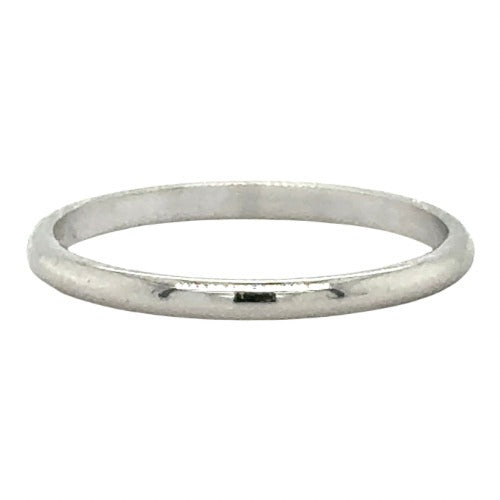 1.9mm 14k White Gold Wedding Band Ring 1.4g Size 7