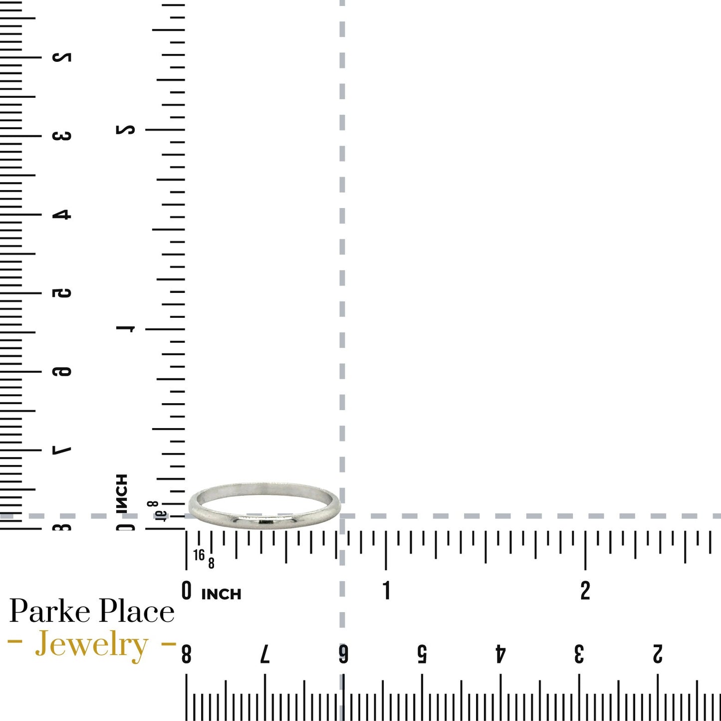 1.9mm 14k White Gold Wedding Band Ring 1.4g Size 7