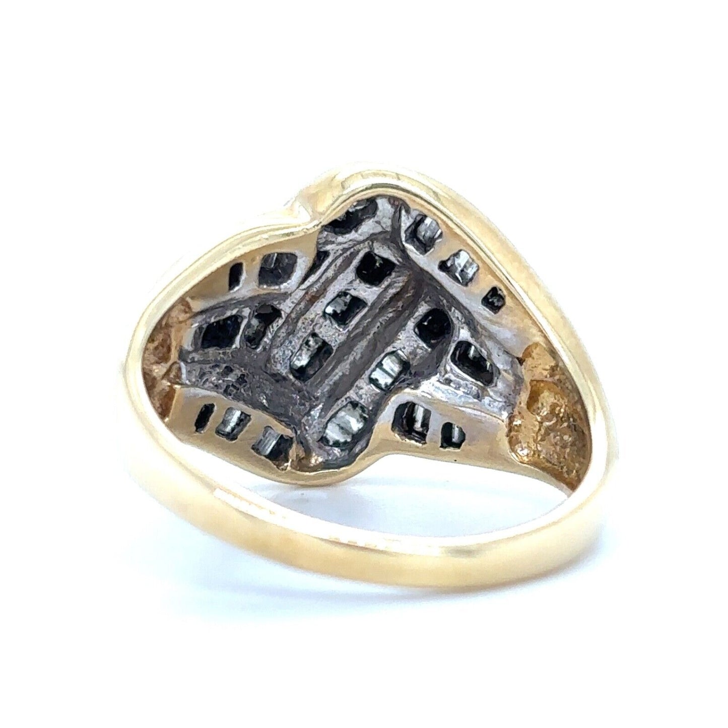 14k Yellow Gold 1/2ctw Diamond Size 6 Cocktail Ring 5.8g