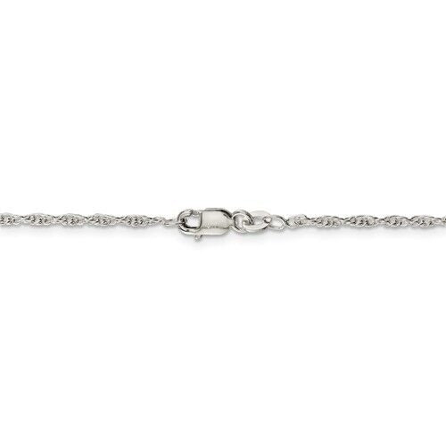 Sterling Silver 1.95mm Loose Rope 20 inch Chain