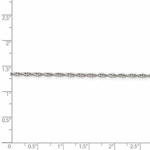 Sterling Silver 1.95mm Loose Rope 20 inch Chain