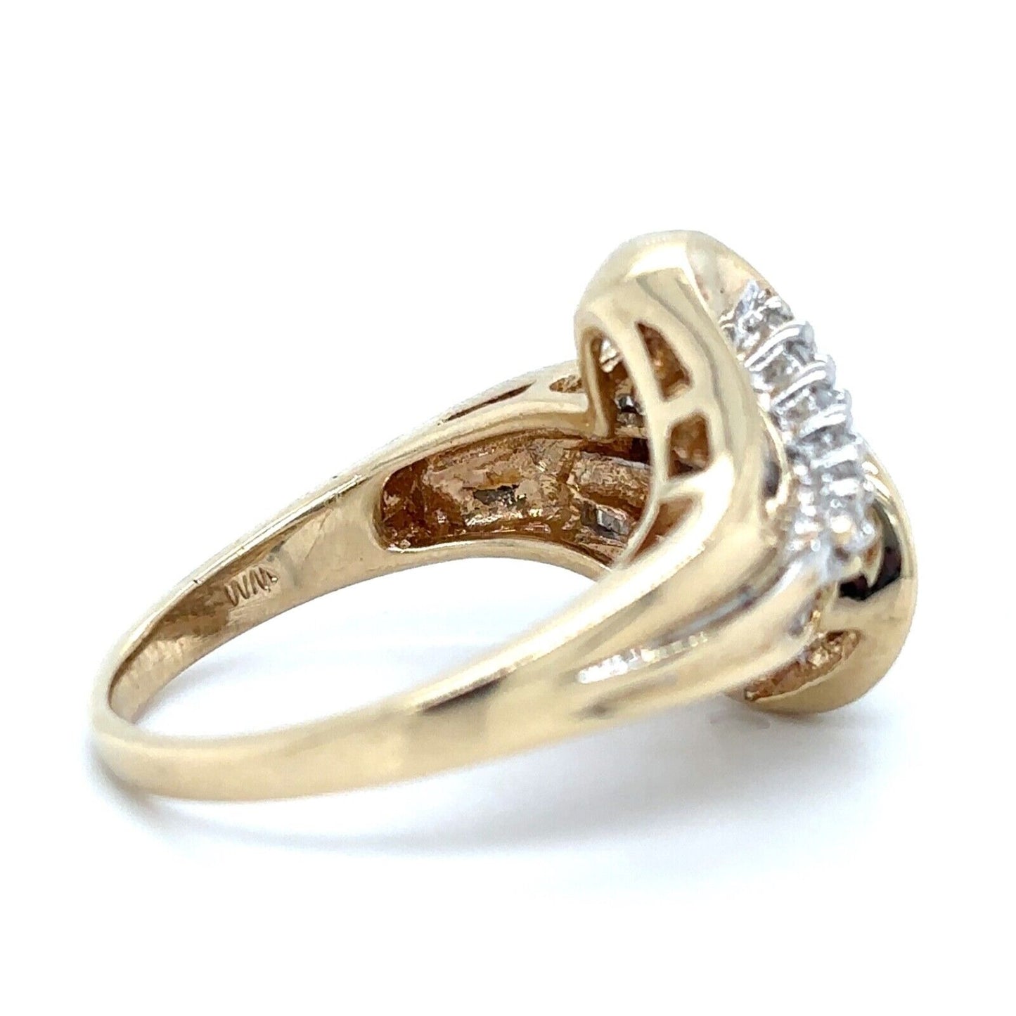 10k Yellow Gold 1ctw Diamond Size 10.5 Cocktail Ring 3.7g