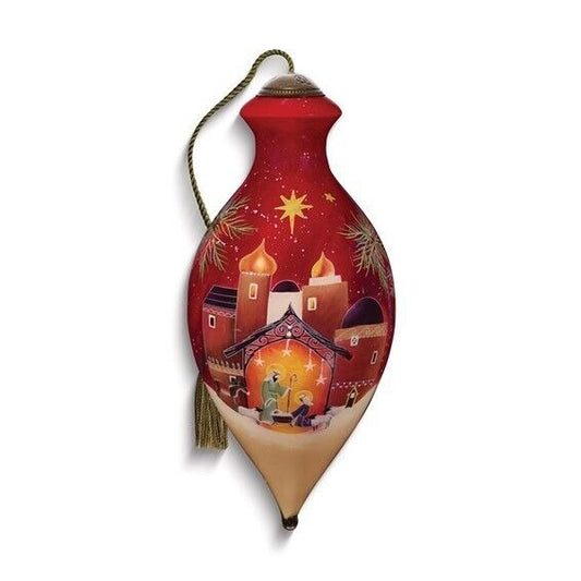 Ne'Qwa Art Star of Bethlehem by Sarah Summers Hand-painted Glass Ornament