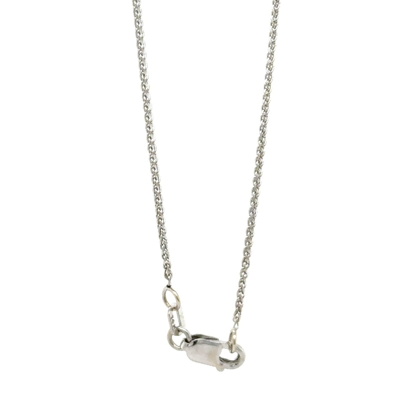 1mm 14k White Gold 18" inch Wheat Chain Necklace 2.2 g