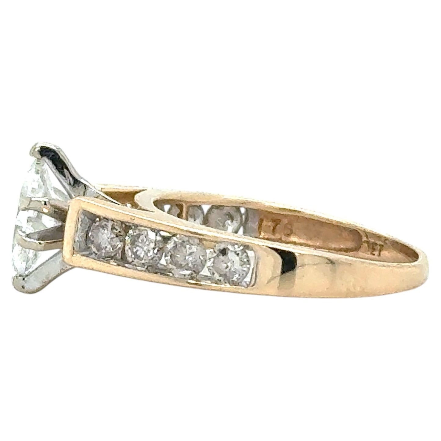 7/8ctw Marquise Diamond & Accents 14k Yellow Gold Ring 3.3g Size 6.5 (I1-3,H-J)