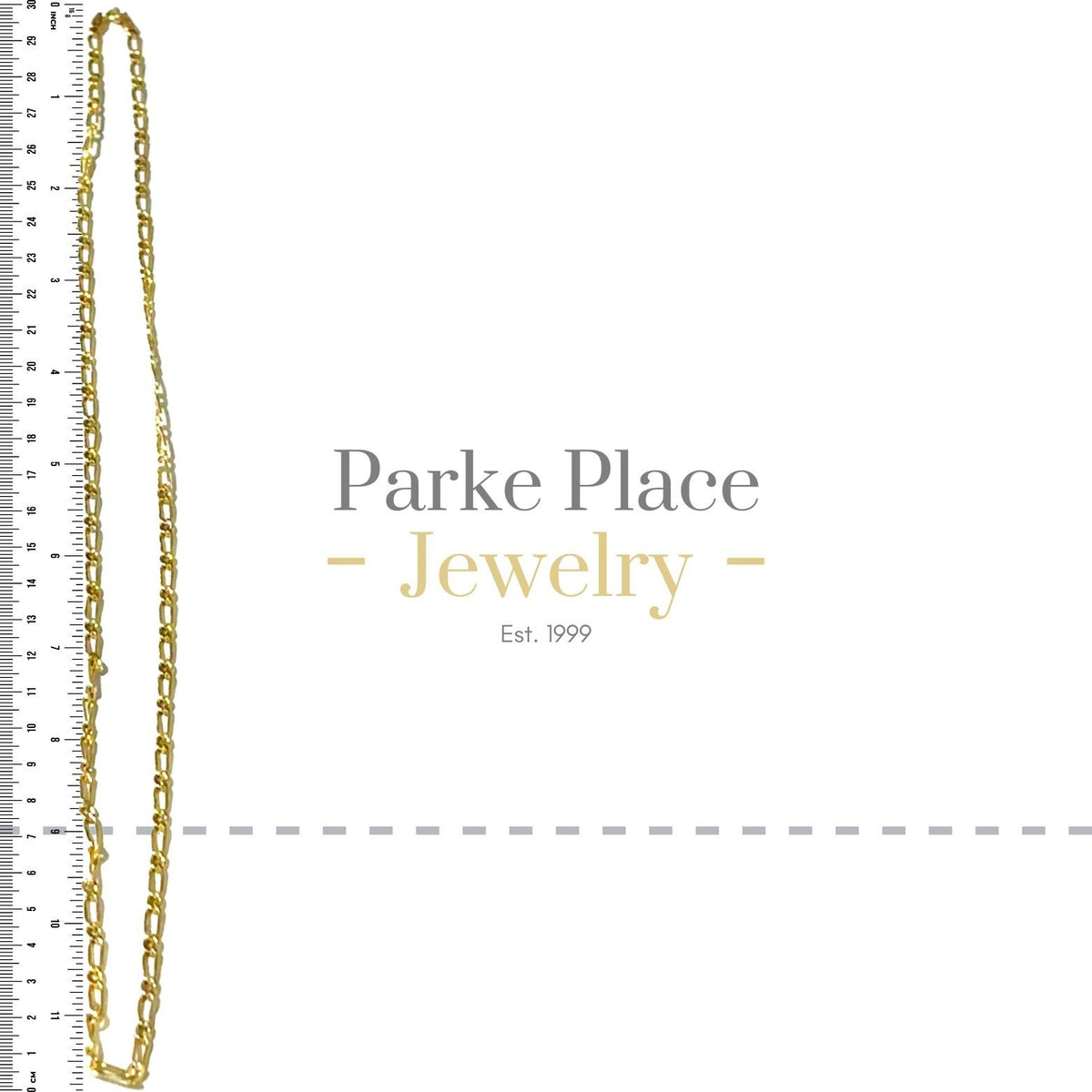 14k Yellow Gold 24 inch Figaro Chain 4.3g