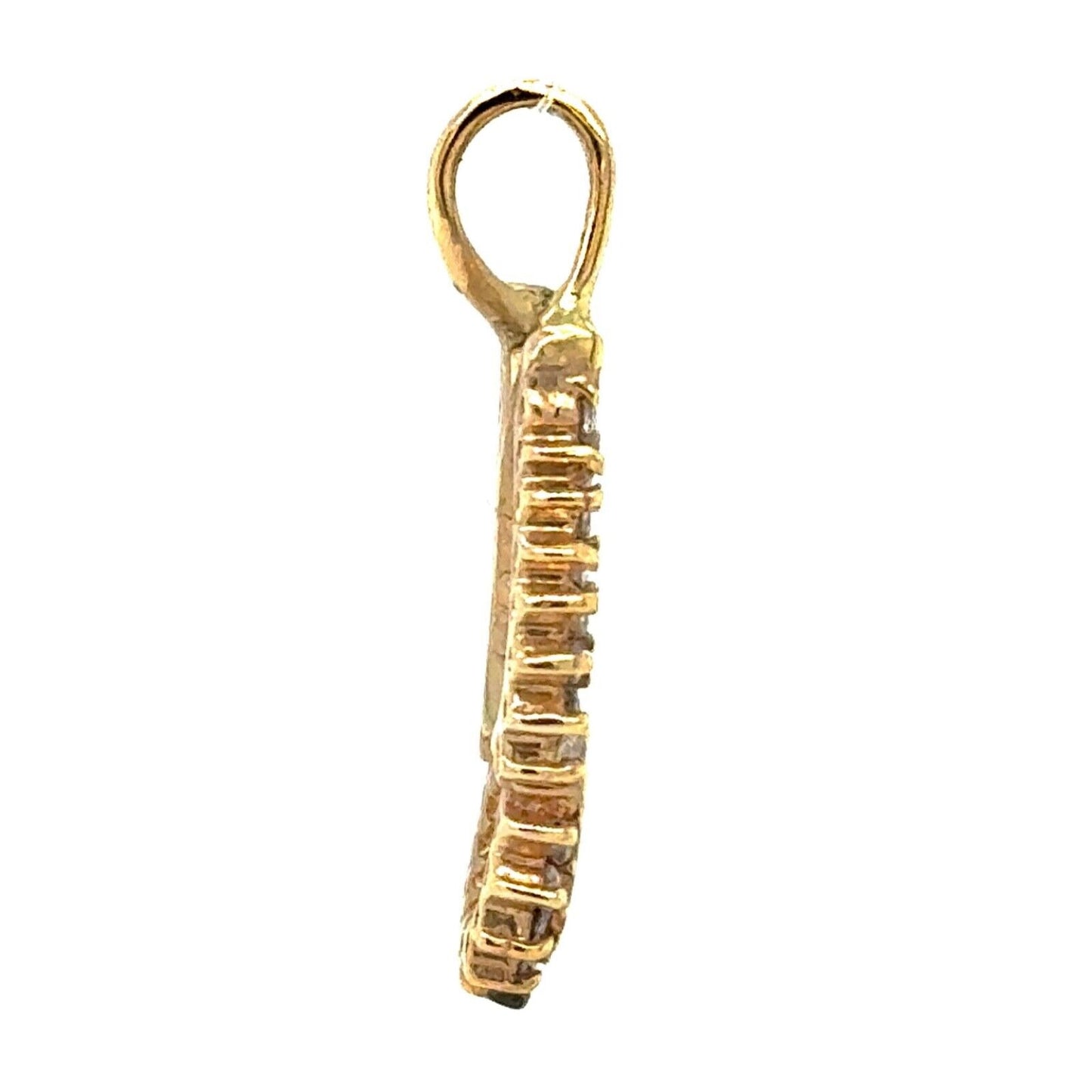 Custom Ruby Diamonds Real Solid 14k Yellow Gold 3.8g Birthstone Pendant charm