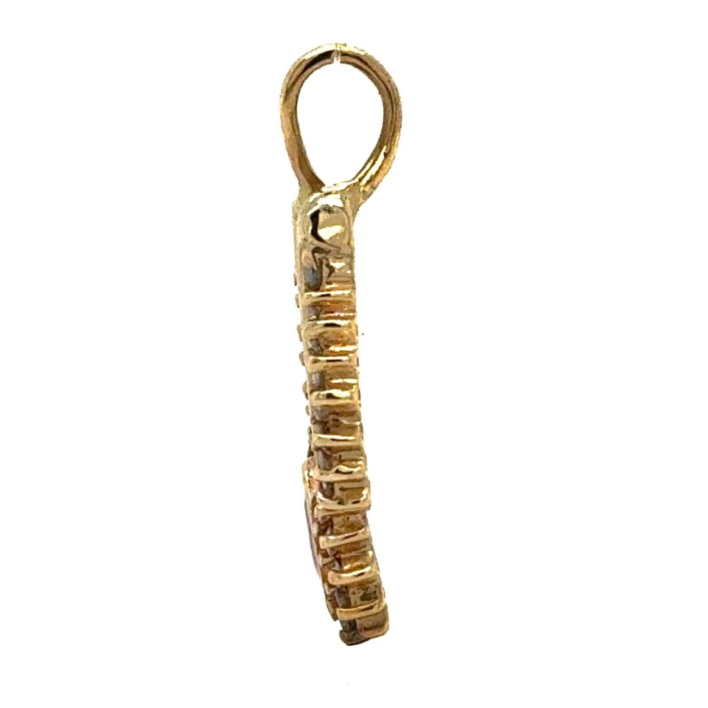 Custom Ruby Diamonds Real Solid 14k Yellow Gold 3.8g Birthstone Pendant charm