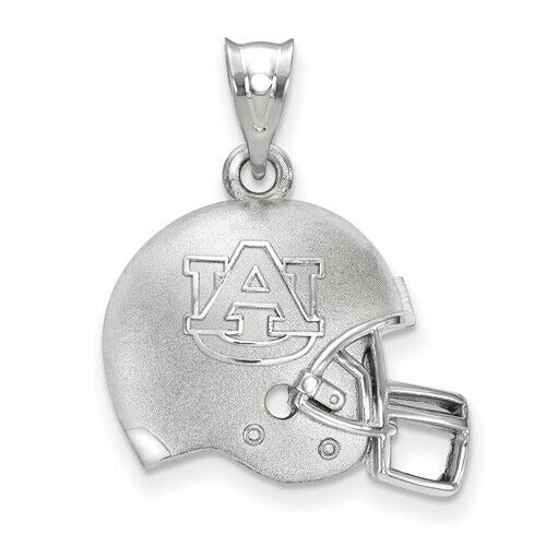 Sterling Silver LogoArt Auburn University 3D Football helmet Pendant