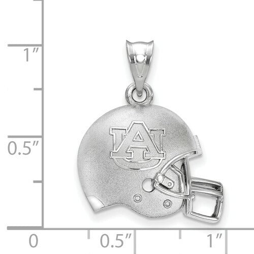 Sterling Silver LogoArt Auburn University 3D Football helmet Pendant