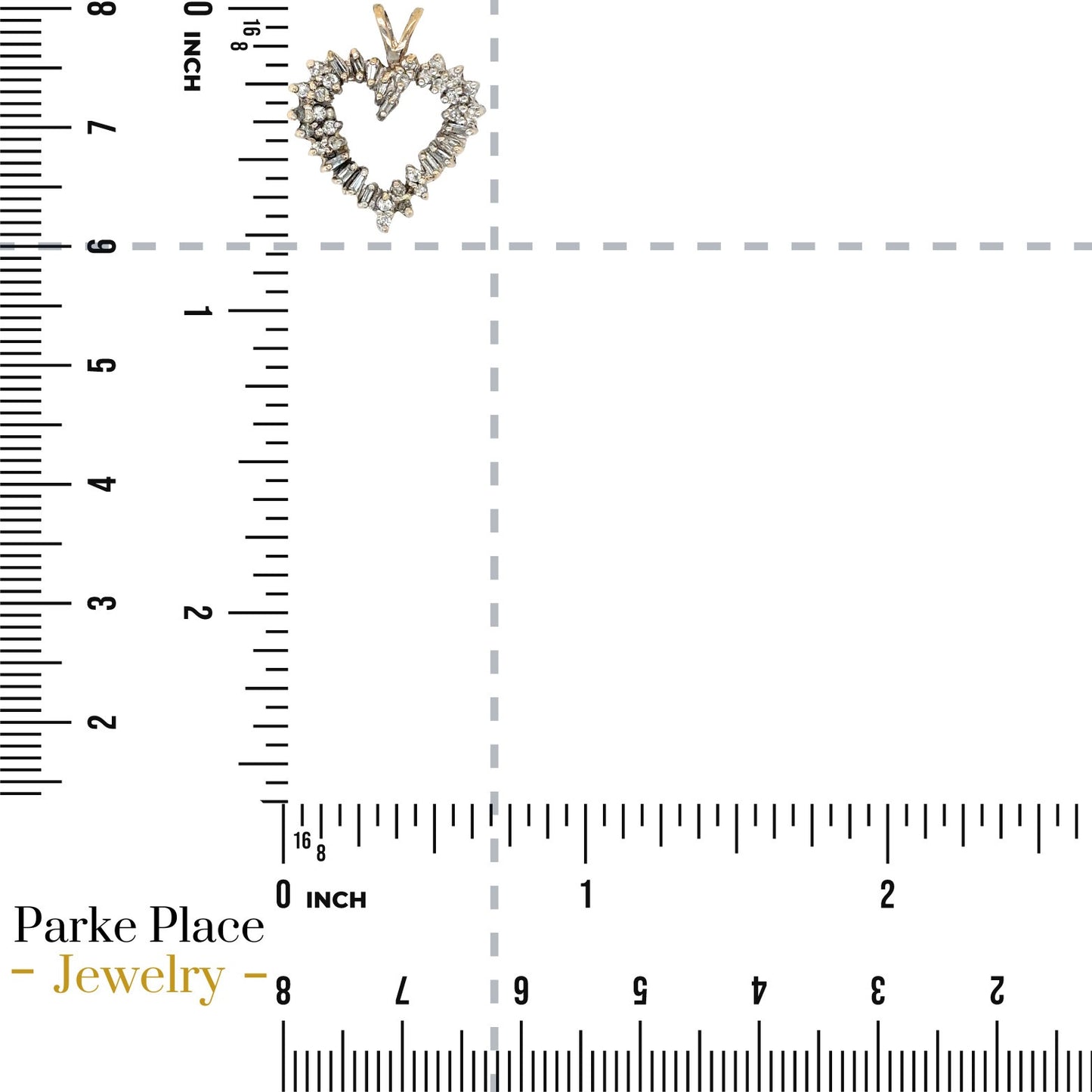 10k Yellow Gold 1/2ctw Diamond Heart Pendant 1.7g