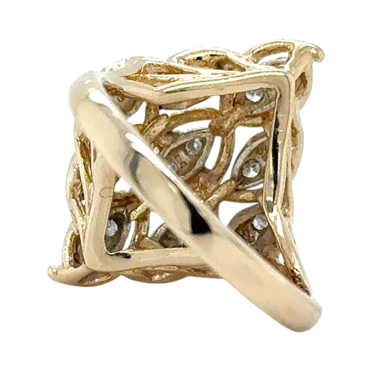 14K Yellow Gold 3/8ctw Diamond Ring 5.3g Size 6.5 (SI2-I1,G-I)