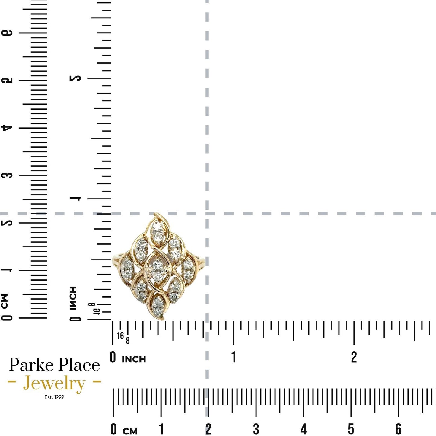 14K Yellow Gold 3/8ctw Diamond Ring 5.3g Size 6.5 (SI2-I1,G-I)