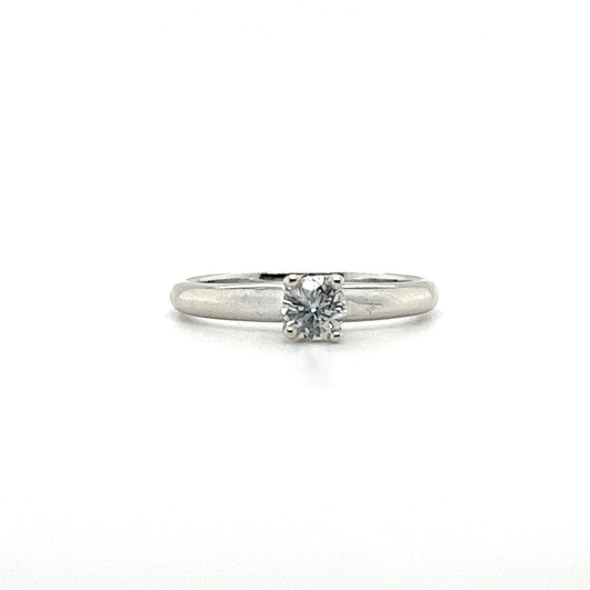 .23 CT Solitaire Diamond Engagement Ring 14K White Gold Size 6, 2.0g