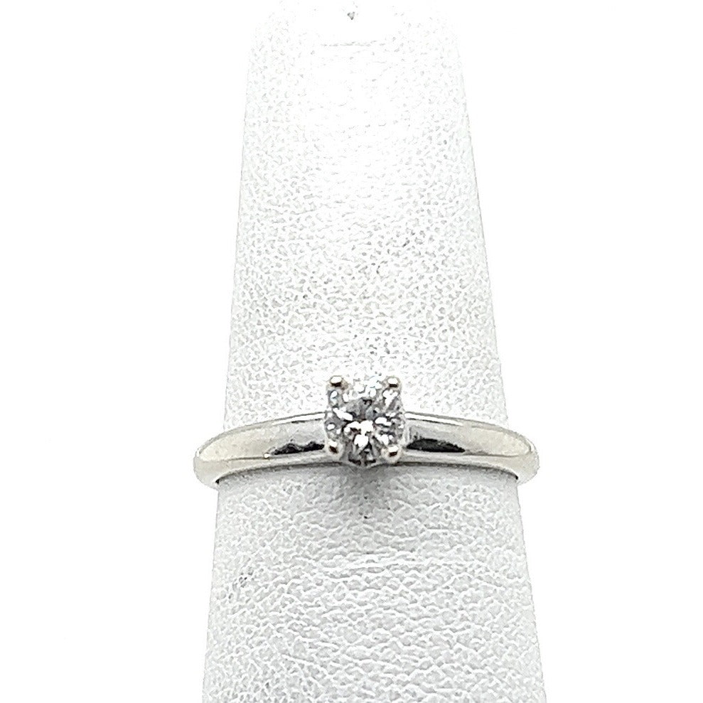 .23 CT Solitaire Diamond Engagement Ring 14K White Gold Size 6