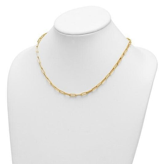 Herco 14K Yellow Gold Polished Paperclip Link 18" Necklace