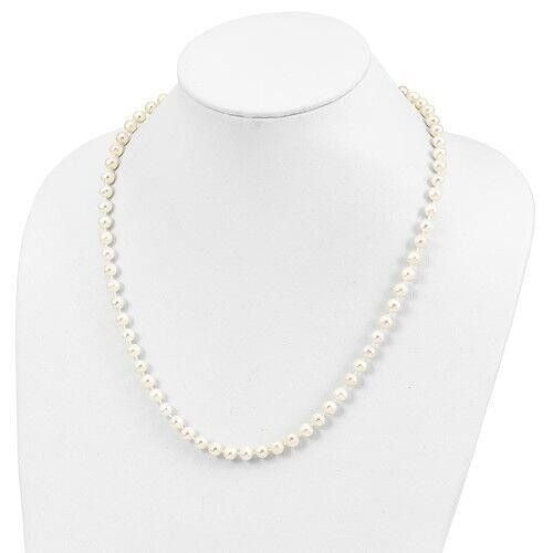 Elegant 925 Sterling Silver 16" Freshwater Cultured Pearl Necklace