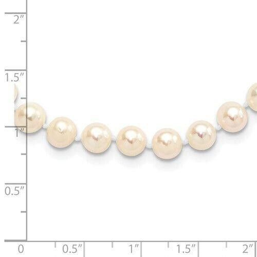 Elegant 925 Sterling Silver 16" Freshwater Cultured Pearl Necklace