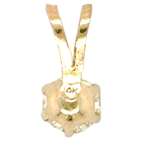 1/3ct Diamond Solitaire 14k Yellow Gold Pendant 0.5g