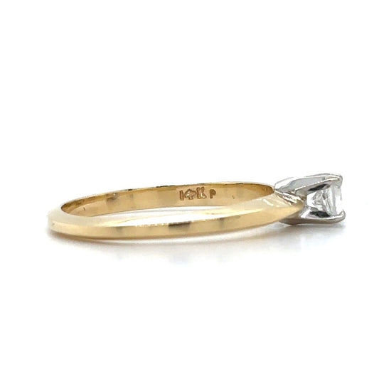 1/5ct Diamond Solitaire 14k Yellow Gold Size 6.5 Band 3.4g