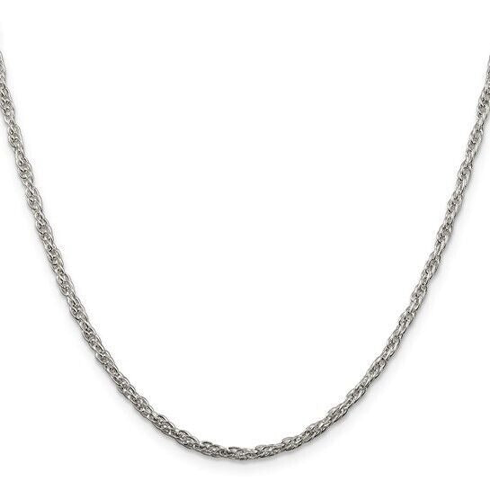 Sterling Silver 2.5 mm Loose Rope 20 Inch Chain